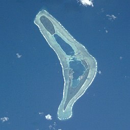 Satellietfoto van Nanumea