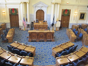 The floor of the New Jersey General Assembly i...