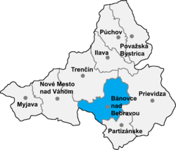 Location of Bānovces pie Bebravas apriņķis