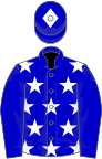 Blue, white stars on body, diamond on cap