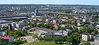 Panorama trasy na odcinku nad miastem i portem, 2008