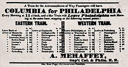 Philadelphia & Columbia Railroad schedule 1837.jpg