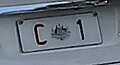 The vehicle's number plate (C1)