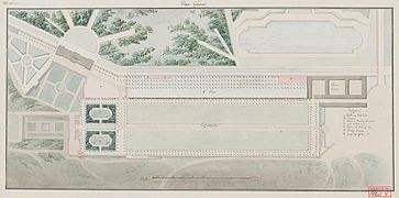 Projet d'aménagement de la terrasse du château sous Napoléon Ier, par Jean-Baptiste Lepère, vers 1808.