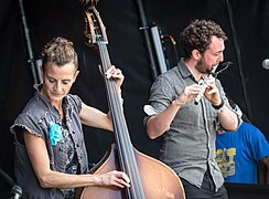 Laurel Swift double bass and Clogs