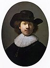 Rembrandt in 1632, when he was enjoying great success as a fashionable portraitist in this style. Kelvingrove Art Gallery, Glasgow