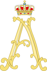 Royal Monogram of Queen Astrid of Belgium.svg