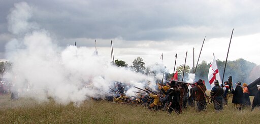 Slag om Grolle 2008-1 - Linie van Staatse troepen vuurt-2