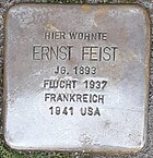 Stolperstein für Ernst Feist