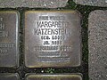 der Stolperstein für Margarete Katzenstein