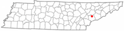 Location of Alcoa, Tennessee