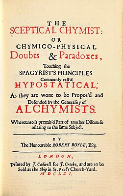 Титульный лист книги «The Sceptical Chymist» (1661)