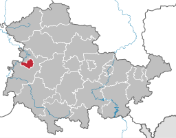 Läget för Eisenach i Thüringen