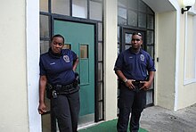 USVI police officers in 2012 U.S. Virgin Islands Police Department officers in Christianstad, St. Croix (February 2012).jpg