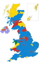This map shows the Conservative Party landslide victory in 1983. UK General Election, 1983.svg
