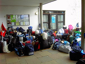 The luggage of pilgrims.