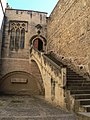 Escala i entrada del Palau del Rei Martí de Poblet