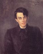 William Butler Yeats, 1900, portrait by John Butler Yeats.