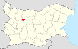 موقعیت شهرستان یابلانیتسا در نقشه