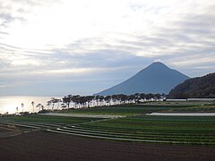 長崎鼻付近からの開聞岳