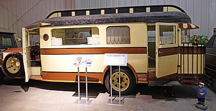 1928 Pierce-Arrow Fleet Housecar, displayed in the RV/MH Hall of Fame in Elkhart, Indiana.