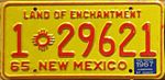 Номерной знак Нью-Мексико 1967 года.JPG