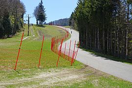 La montée cycliste finale de l'ascension de la Planche des Belles Filles empruntée par le Tour de France.