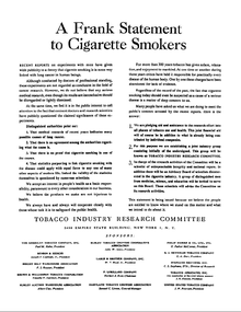 Full page text advertisement