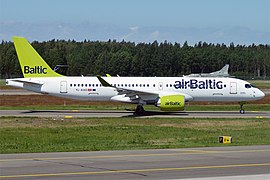 After the approval of the partnership, the first A220 rebranded aircraft, an A220-300, was delivered to airBaltic in July 2018.