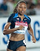 Die später sehr erfolgreiche Allyson Felix scheiterte hier im Viertelfinale