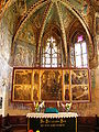 Interior of church in Mălâncrav, Romania