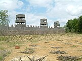 Reconstruction of the fortifications of Caesar's army at Alesia