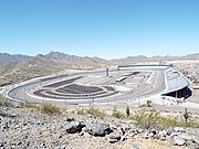 The Phoenix International Raceway as viewed from the summit of Monument Hill in Avondale.