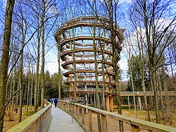 Aussichtsturm des Baumwipfelpfads Steigerwald