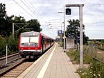 Regionalbahn im Bahnhof Bennemühlen der Strecke Hannover–Walsrode