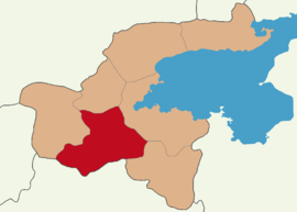 Map showing Bitlis District in Bitlis Province