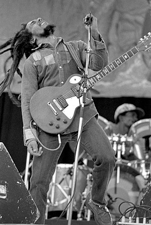 English: Bob Marley live in concert, just a co...