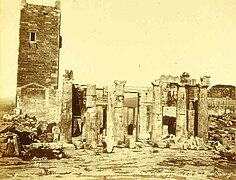 La Torre franca en la Acrópolis de Atenas, demolida en 1874