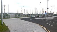 Broombridge train and Luas station and depot (2019).jpg