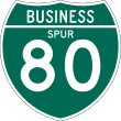 Business Spur Interstate 80 щит маркер