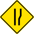 Road widens ahead on right side