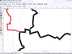 5) Gros plan. Combiner (Ctrl K) les 2 zones et faire apparaître leurs nœuds (touche F2, éditer les nœuds).