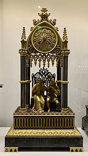 Clock, unknown French maker, c.1835-1840, gilt and patinated bronze, Museum of Decorative Arts, Paris