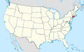Коннектикут на карте США