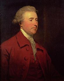 Political thinker Edmund Burke opposed the French Revolution in his Reflections on the Revolution in France. Edmund Burke by James Northcote.JPG