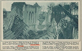 Ruines de l'église le 1er juin 1917.