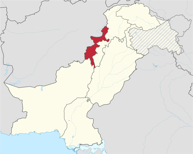 Localização do condado de Território Federal das Áreas Tribais no Paquistão.