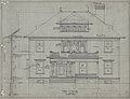 Architectural drawing for the home that George S. Mills designed for himself in the Old West End neighborhood of Toledo, Ohio in 1895