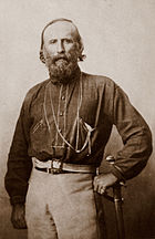 Giuseppe Garibaldi led his volunteers to major victories against vastly-superior Austrians, such as the battles of Varese and San Fermo. Giuseppe Garibaldi 1861.jpg