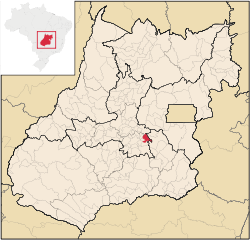 Localização de Leopoldo de Bulhões em Goiás